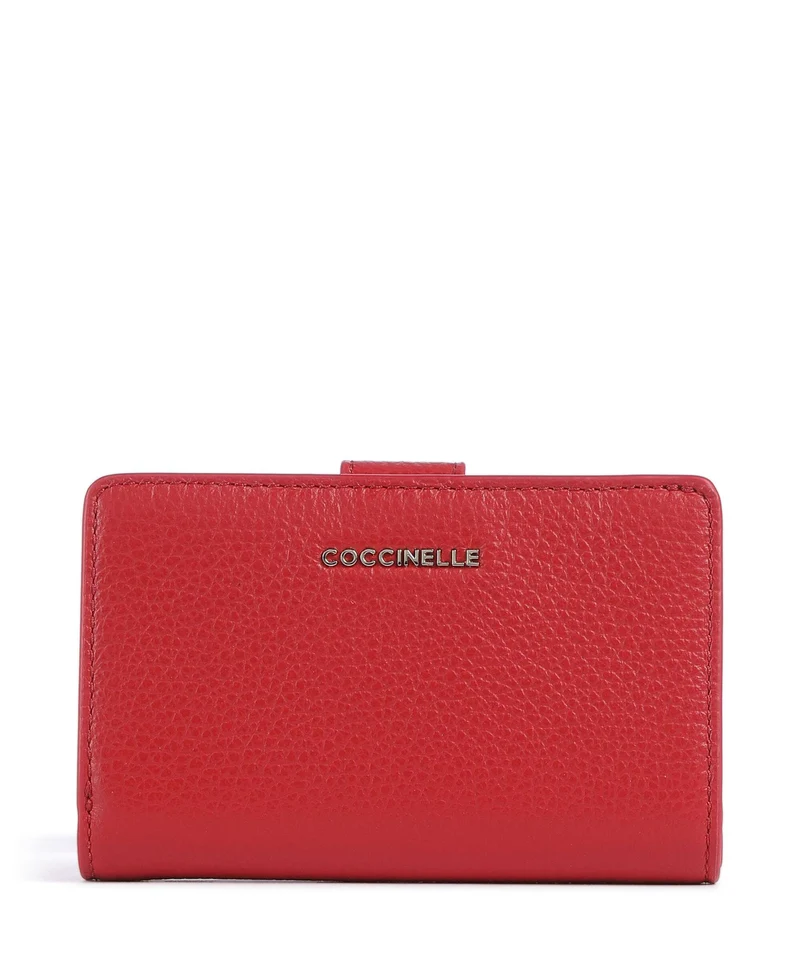 Coccinelle Metallic Soft Portefeuille scarlet