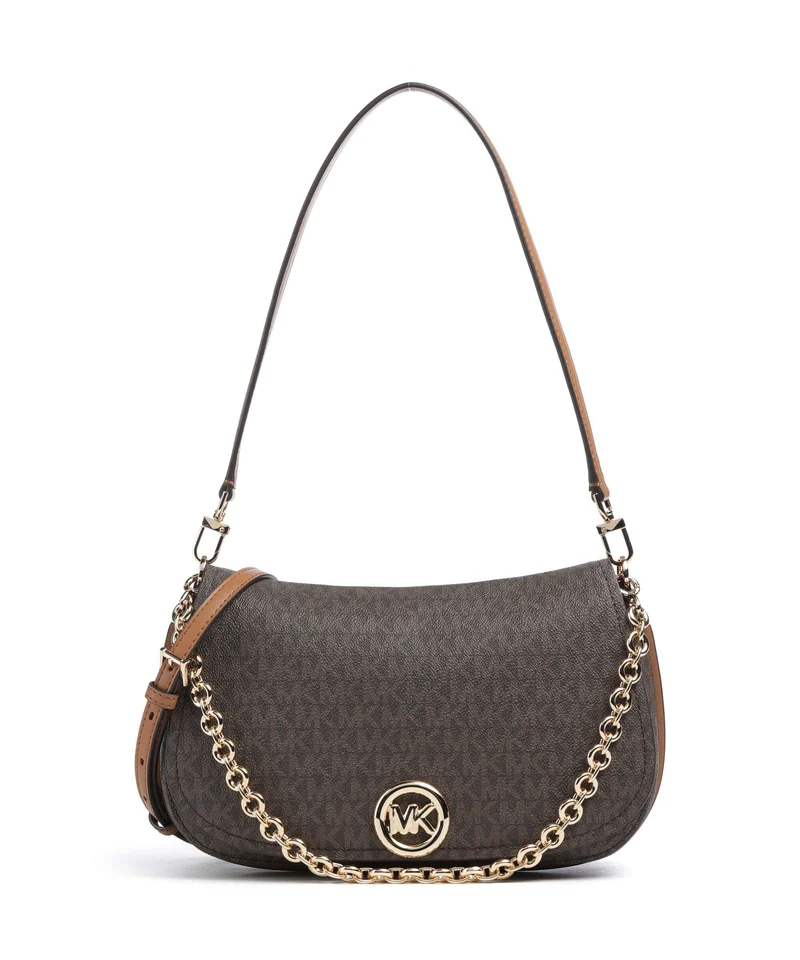 Michael Kors Nolita Medium Sac porté épaule brown/acorn