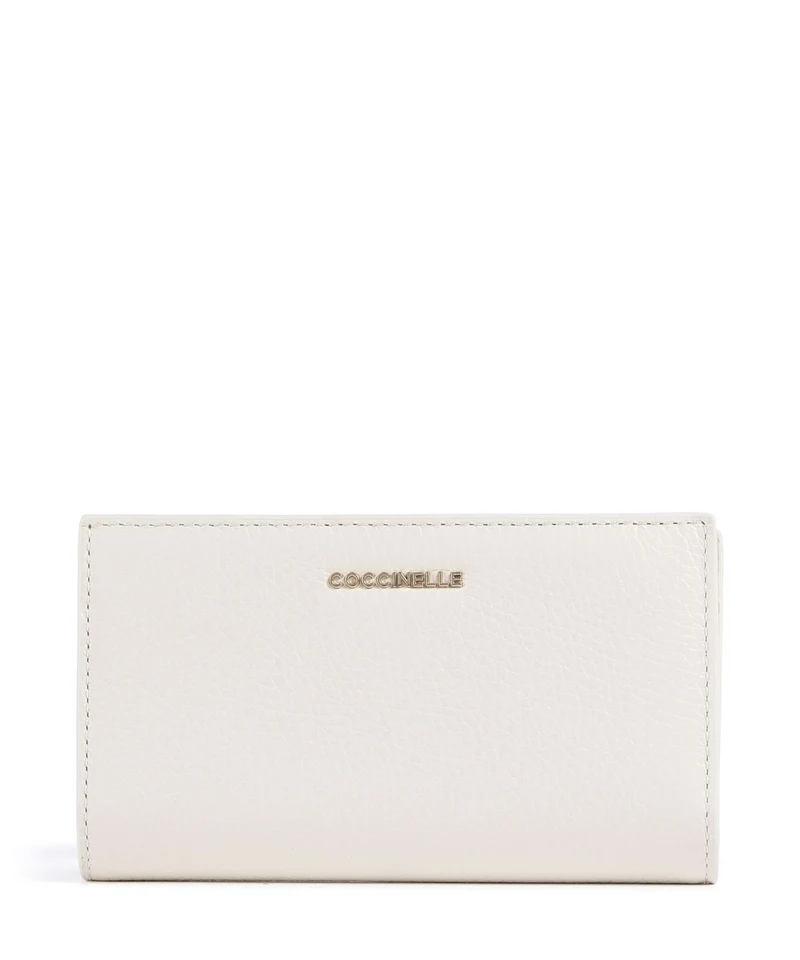 Coccinelle Metallic Soft Portefeuille pearl