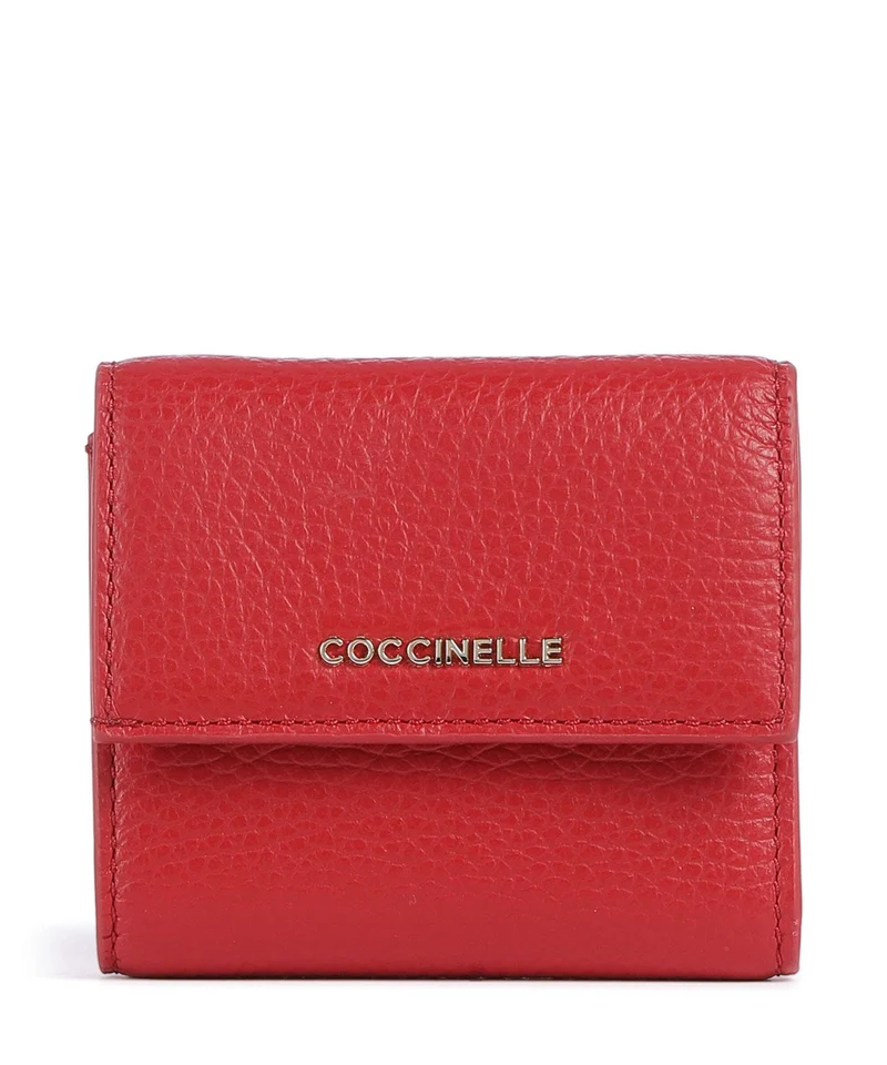 Coccinelle Metallic Soft Portefeuille scarlet