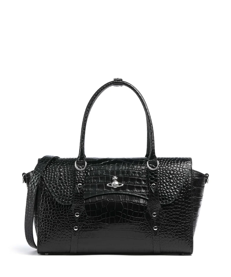 Vivienne Westwood Bettina Embossed Croc Medium Cabas black