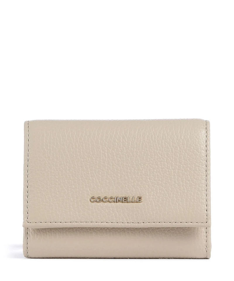 Coccinelle Metallic Soft Portefeuille sandshell