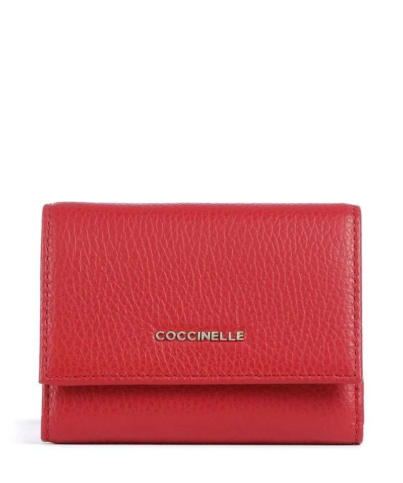Coccinelle Metallic Soft Portefeuille scarlet