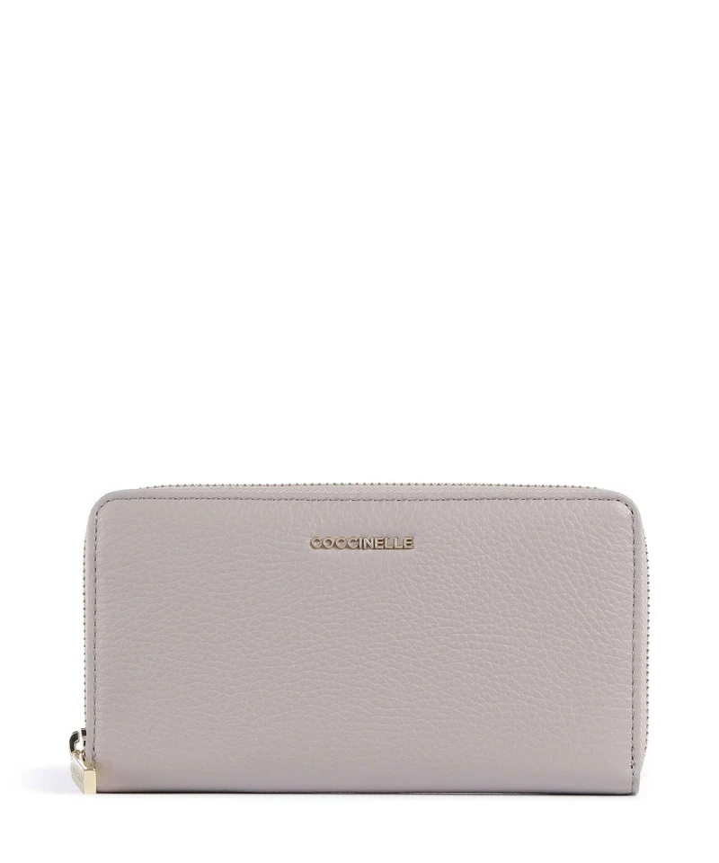 Coccinelle Metallic Soft Portefeuille oyster
