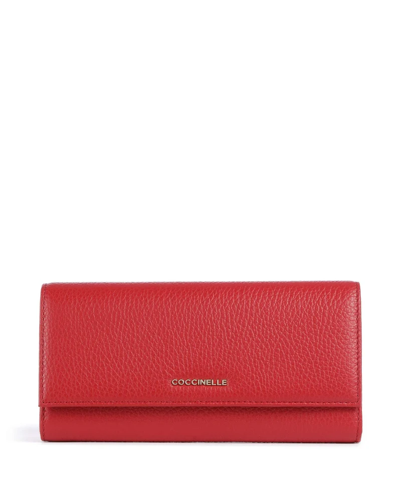 Coccinelle Metallic Soft Portefeuille scarlet