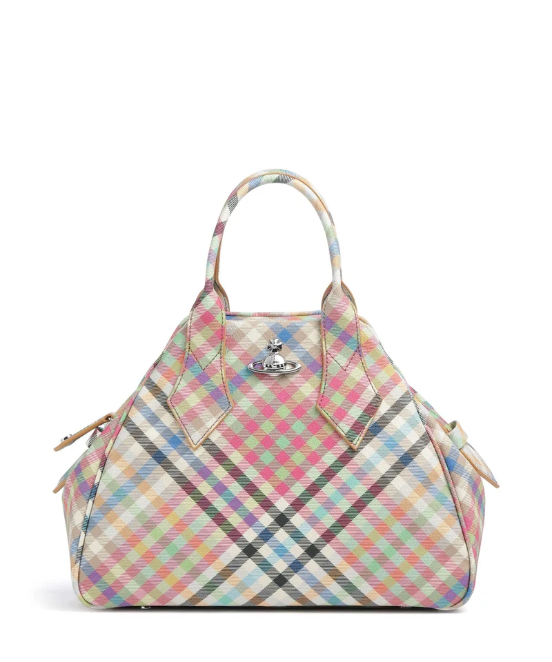 Vivienne Westwood Yasmine Buccia D'Arancia Medium Sac à main heather plaid