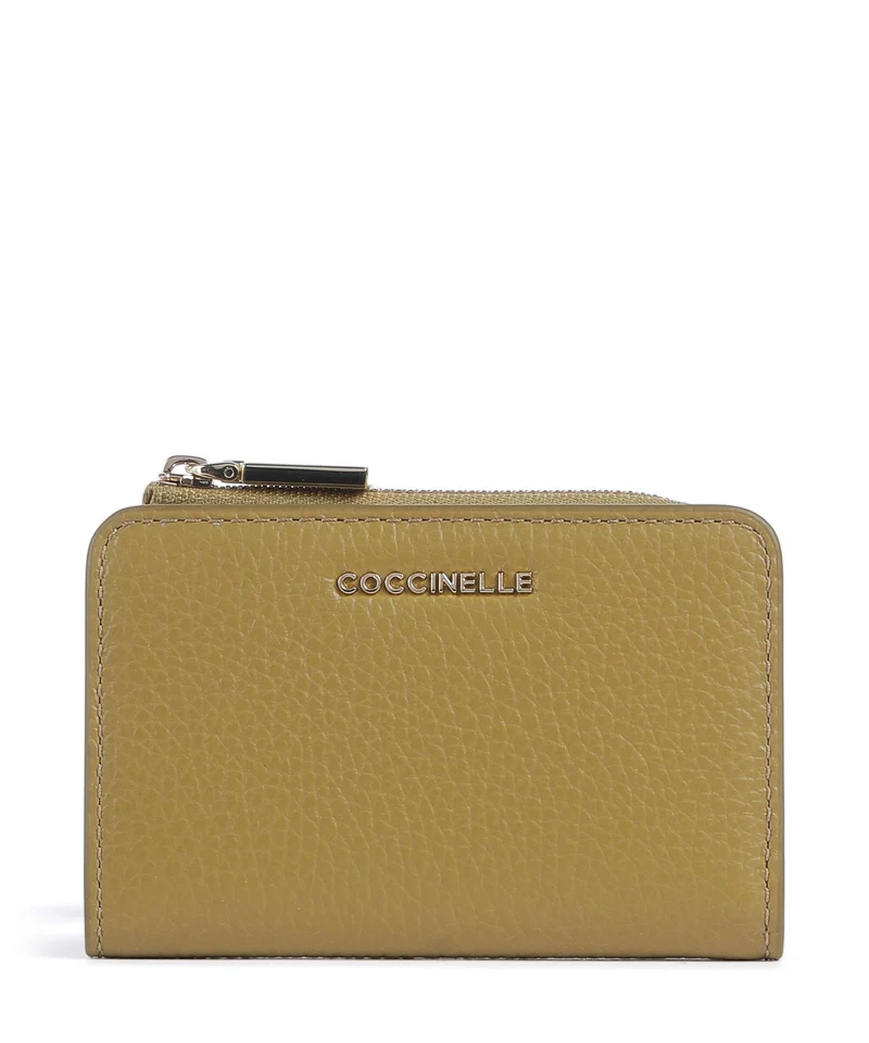 Coccinelle Metallic Soft Portefeuille seagrass