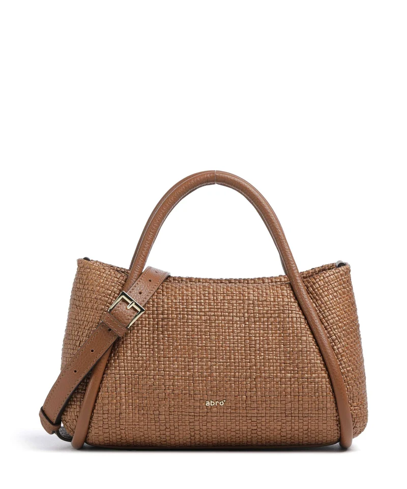 Abro Raffia Intreccio Willow Sac à main caramel/cognac