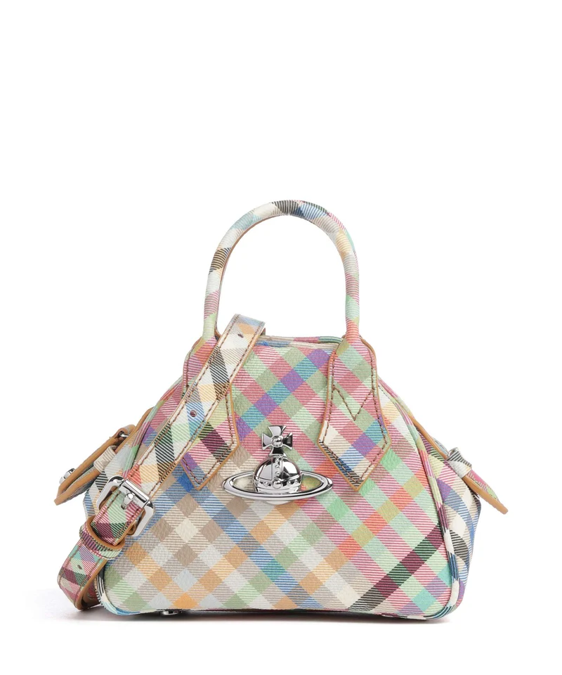 Vivienne Westwood Yasmine Buccia D'Arancia Mini Sac bandoulière heather plaid