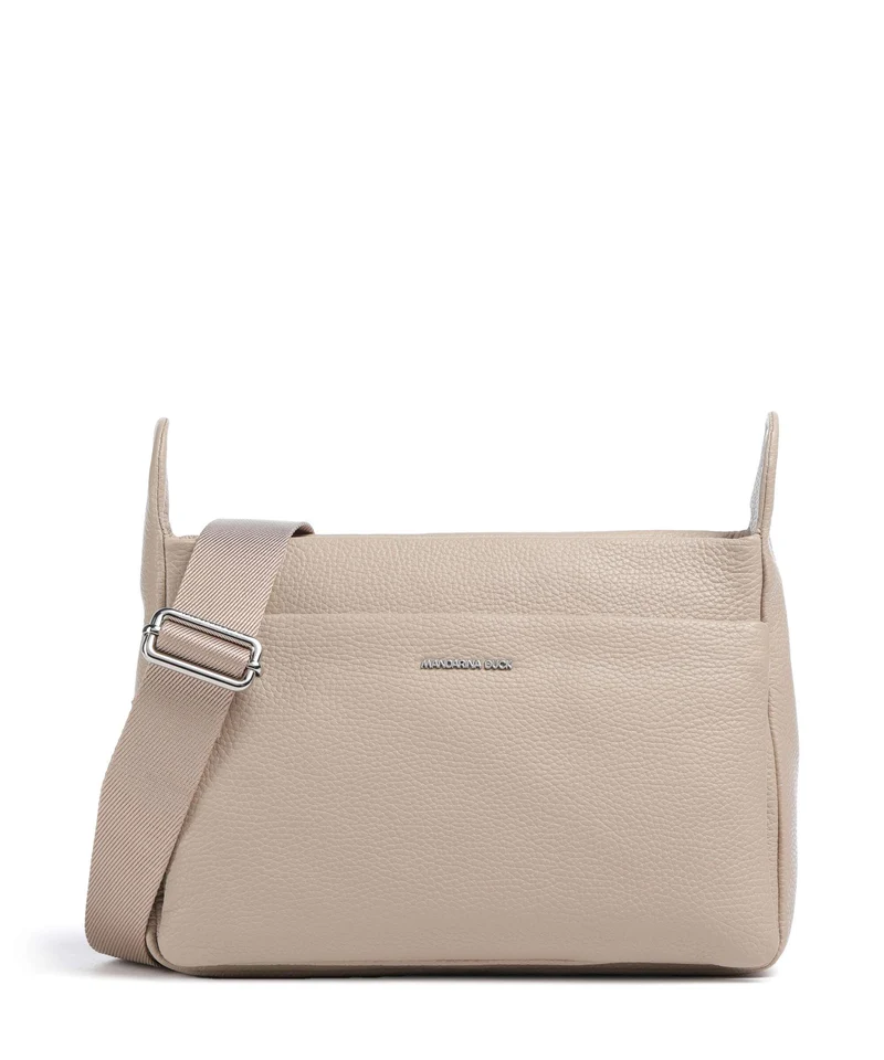 Mandarina Duck Mellow Leather Sac porté épaule warm taupe