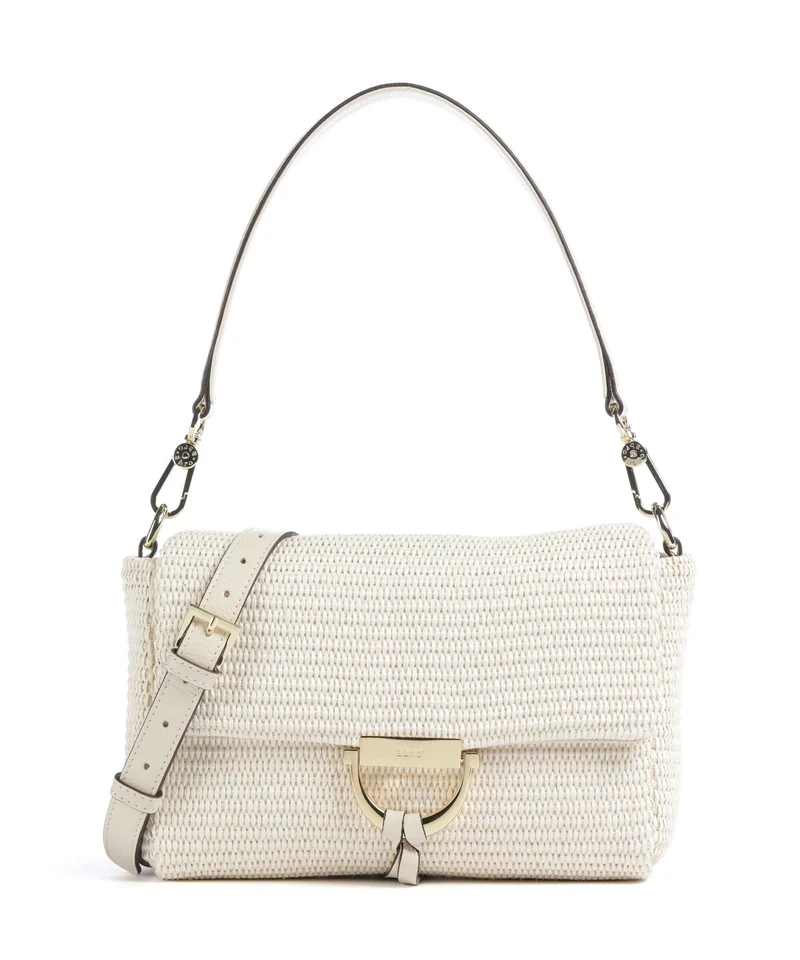 Abro Raffia Classica Temi Sac porté épaule beige