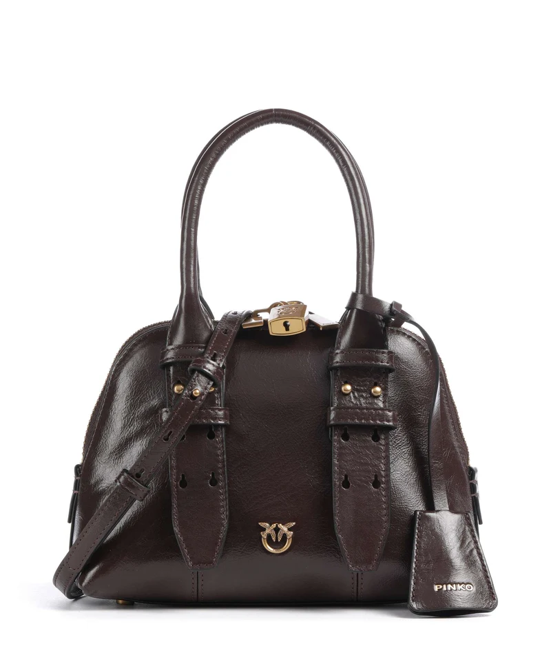 Pinko Bowling Mini Sac à main rosso mogano/antique gold