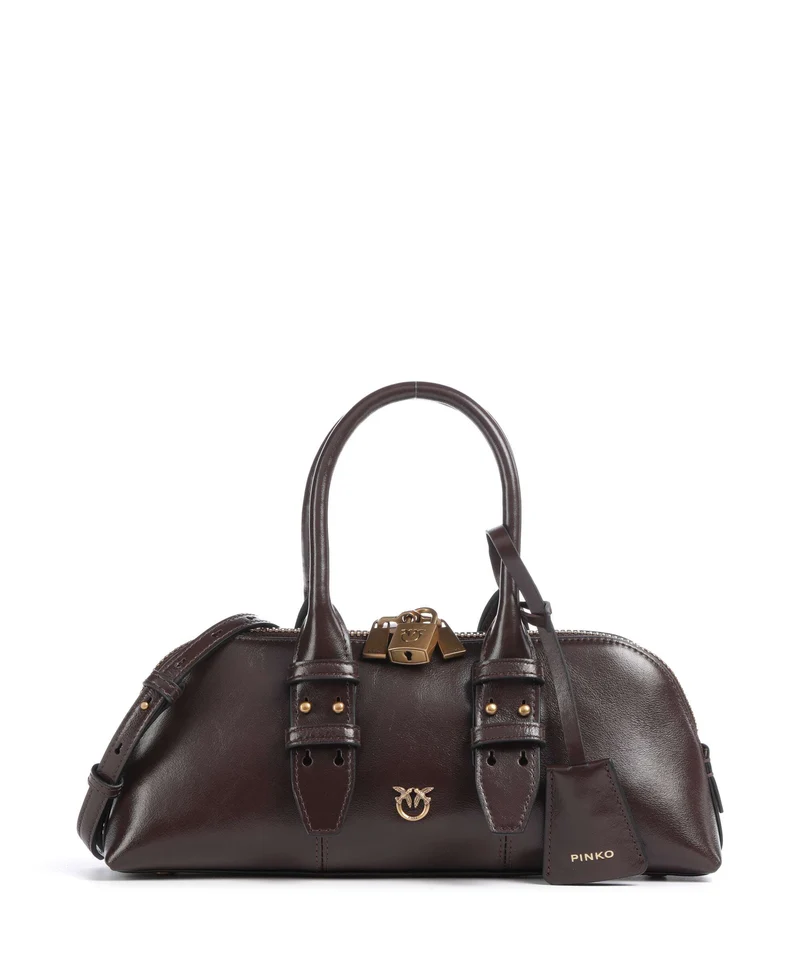 Pinko Bowling Horizontal Sac à main rosso mogano/antique gold