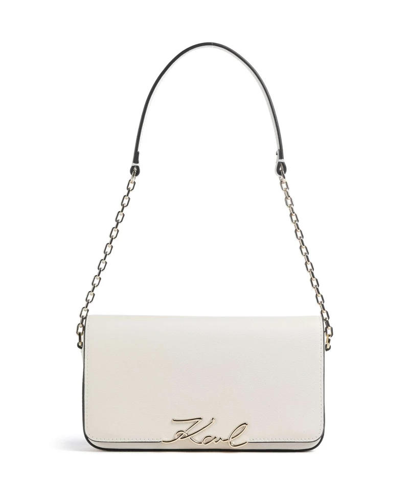 Karl Lagerfeld K/Signature Sac porté épaule off white