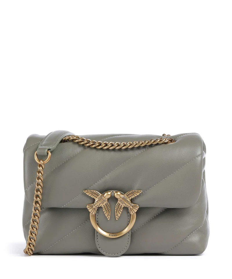 Pinko Love Puff Mini Sac porté épaule verde vertiver/antique gold