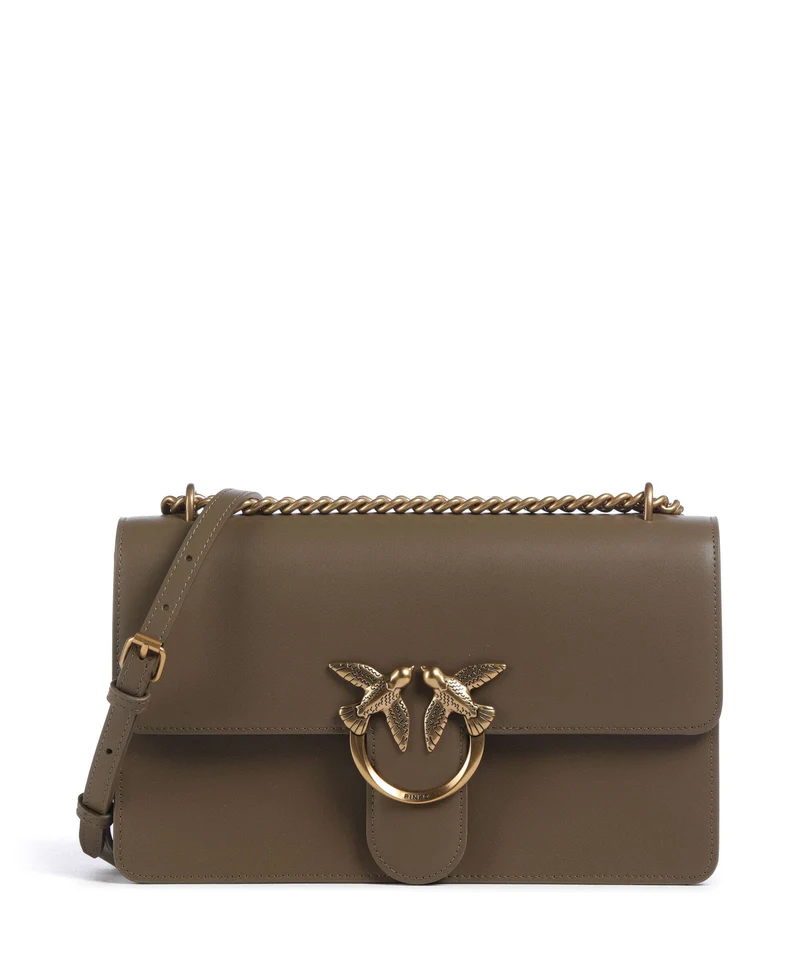 Pinko Love One Classic Sac porté épaule scricciolo/antique gold