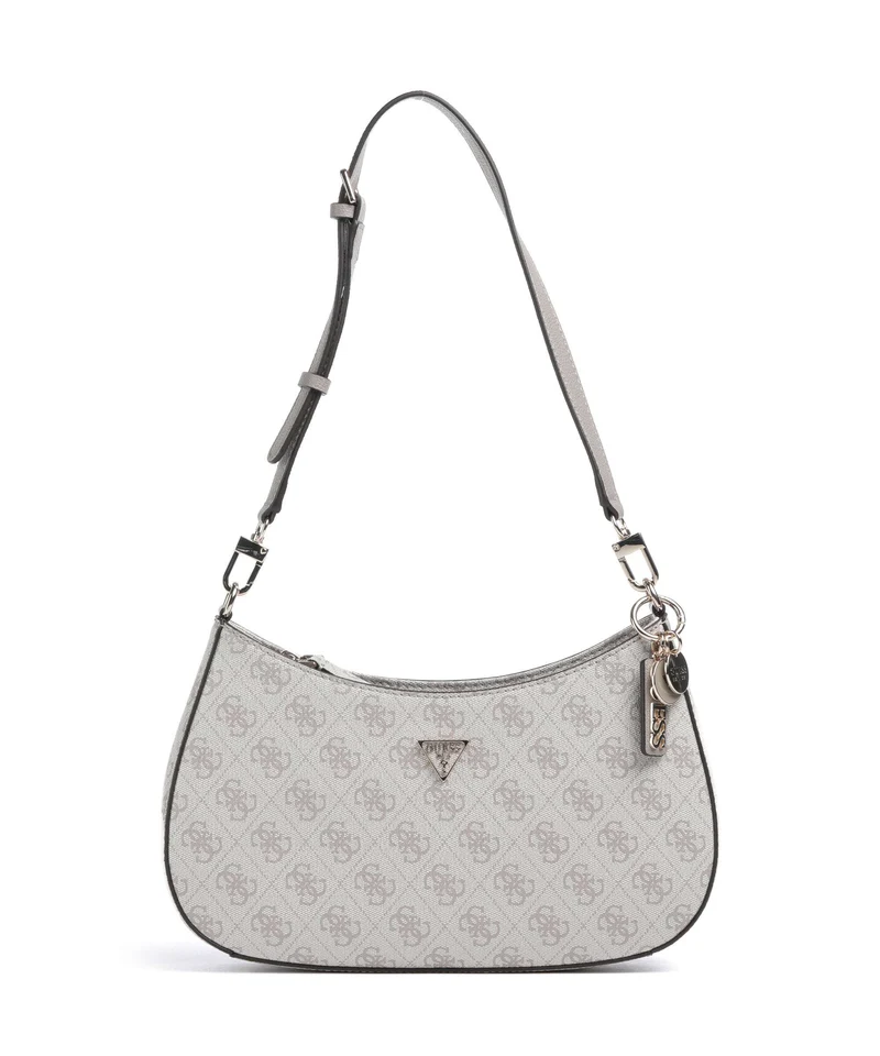 Guess Noelle Sac porté épaule dark taupe logo