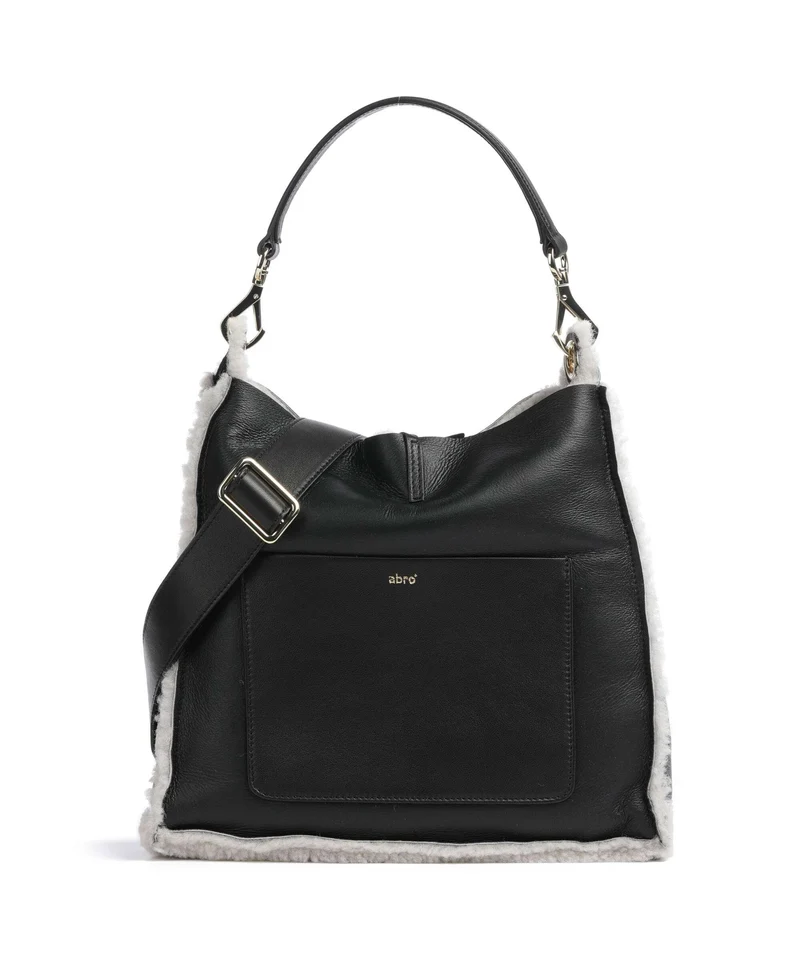 Abro Shearling Raquel Sac fourre-tout black/white