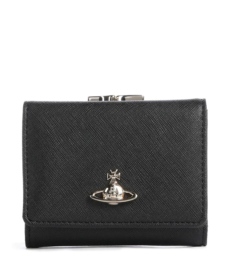 Vivienne Westwood Frame Saffiano Small Portefeuille black