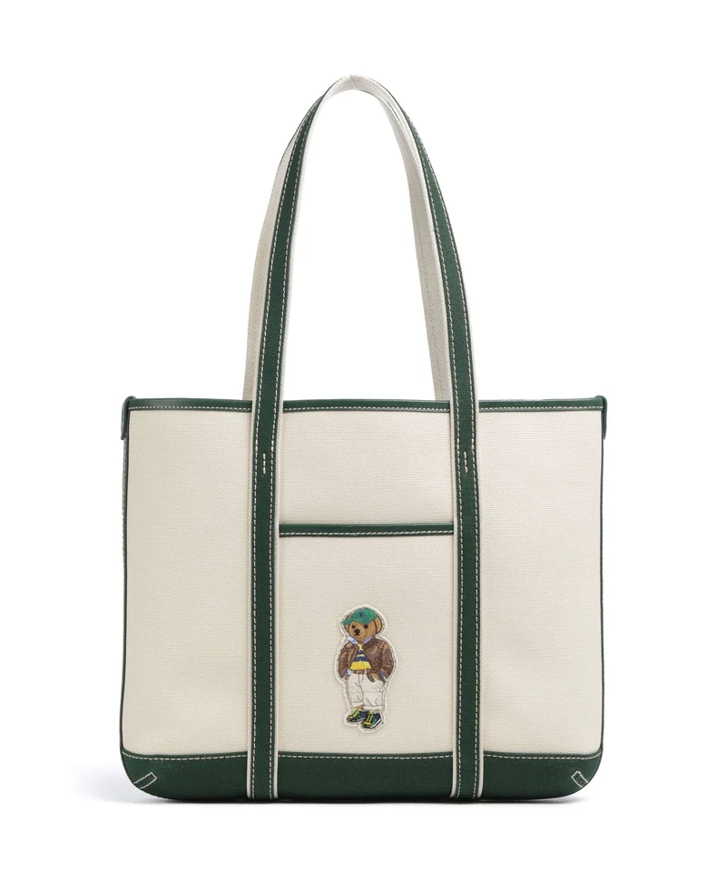 Polo Ralph Lauren Bear Fall Cabas ecru/northwest pine