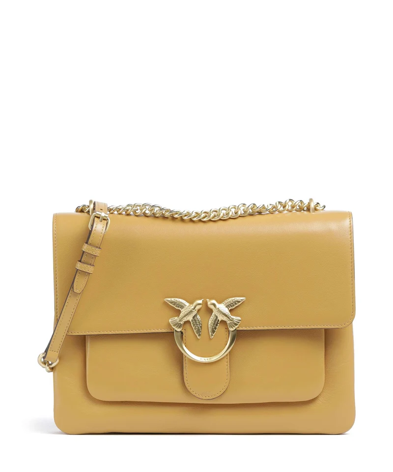 Pinko Love One Soft Big Sac porté épaule torroncino/matt gold