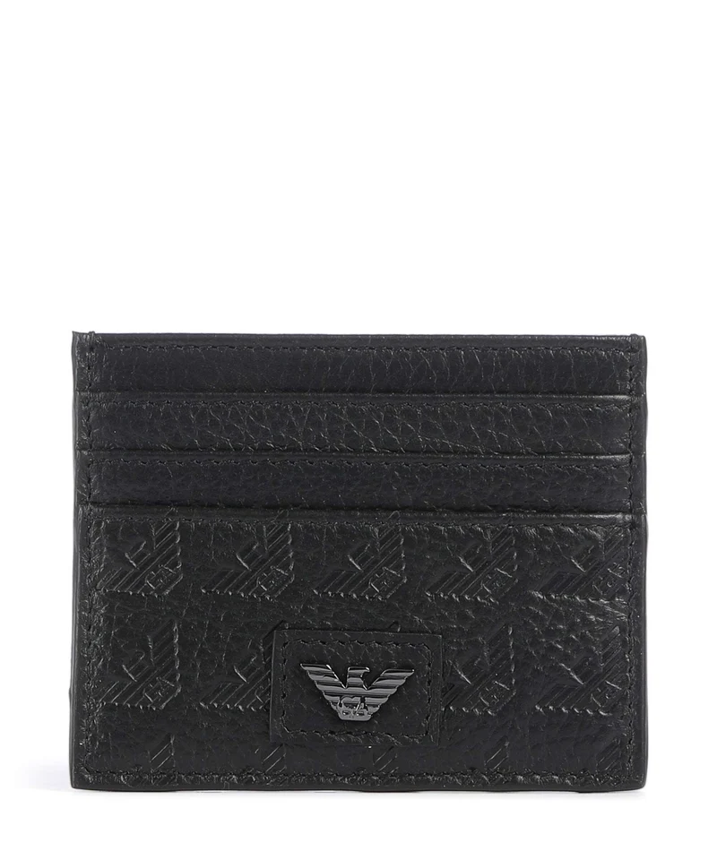 Emporio Armani New Minorca Étui à cartes crédit black beauty