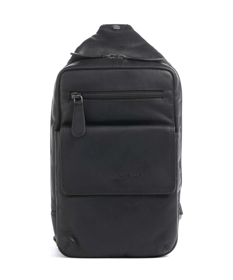 The Chesterfield Brand Wax Pull Up Cow Turelle Sac sling black
