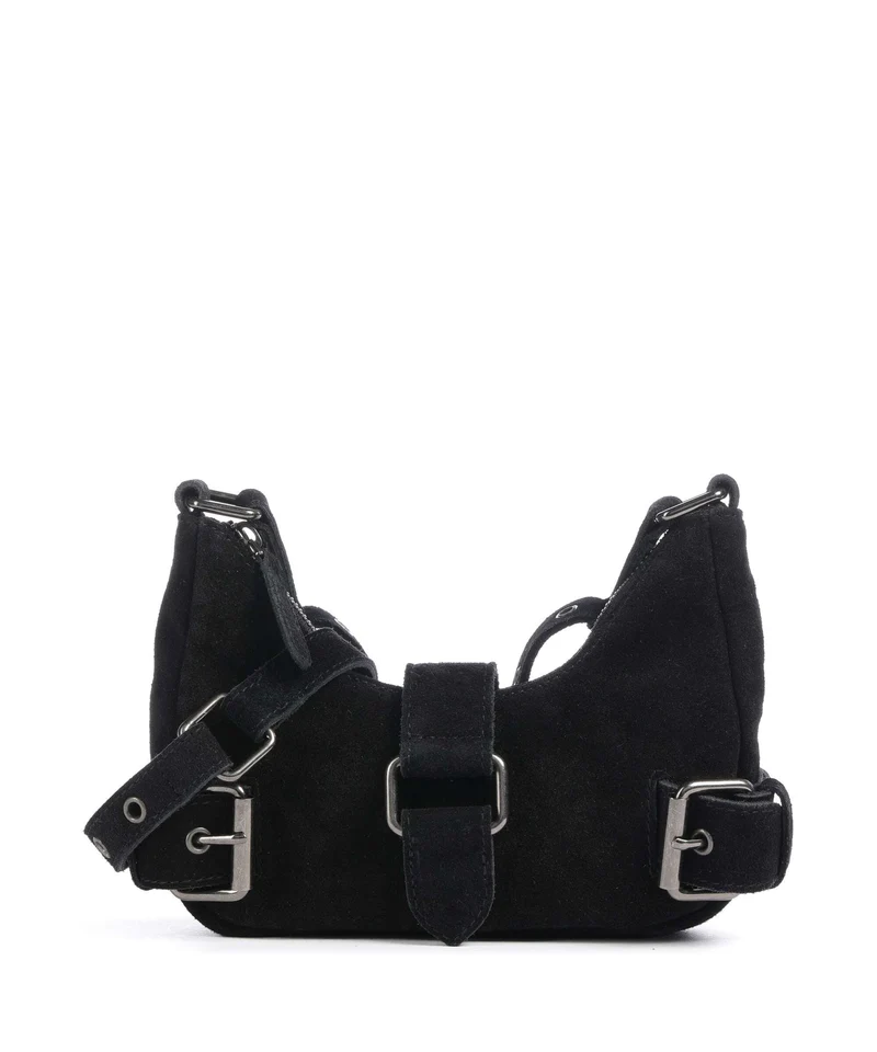Núnoo Suede Palma Sac porté épaule black