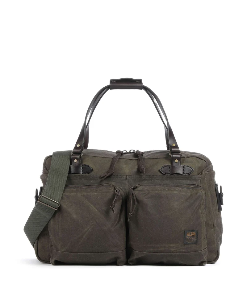 Filson Oil Finish Tin Cloth 24HR Duffle Sac week-end otter green