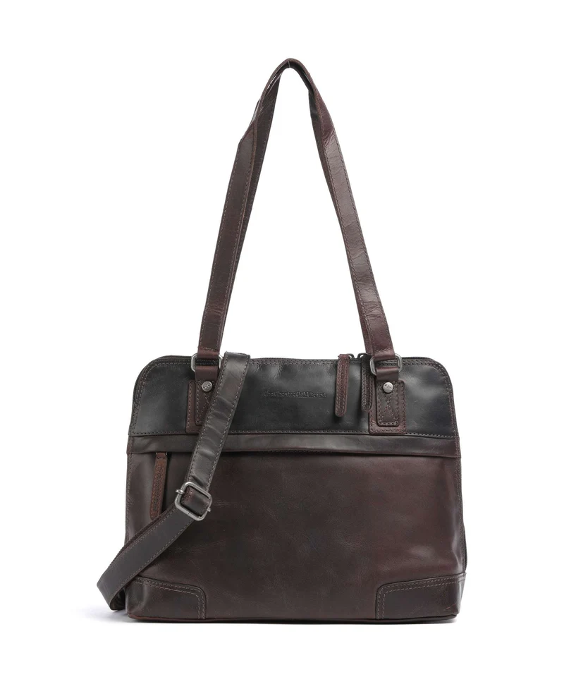 The Chesterfield Brand Wax Pull Up Cow Belgrado Sac porté épaule brown