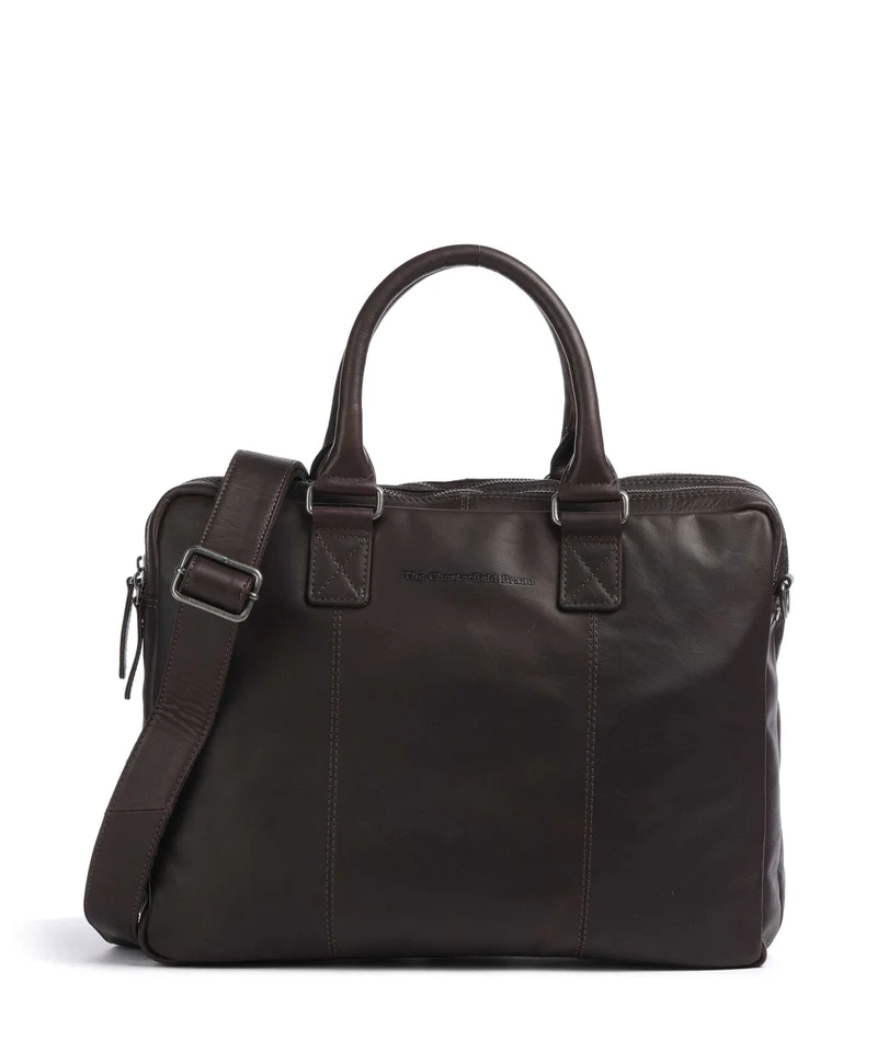 The Chesterfield Brand Wax Pull Up Cow Fabian Porte-document brown