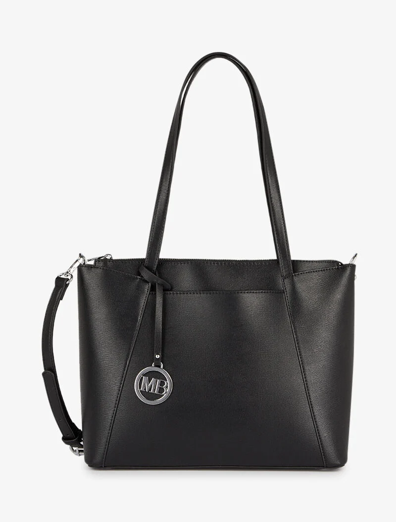 Sac à main Anne Cécile rigide bandoulière - noir