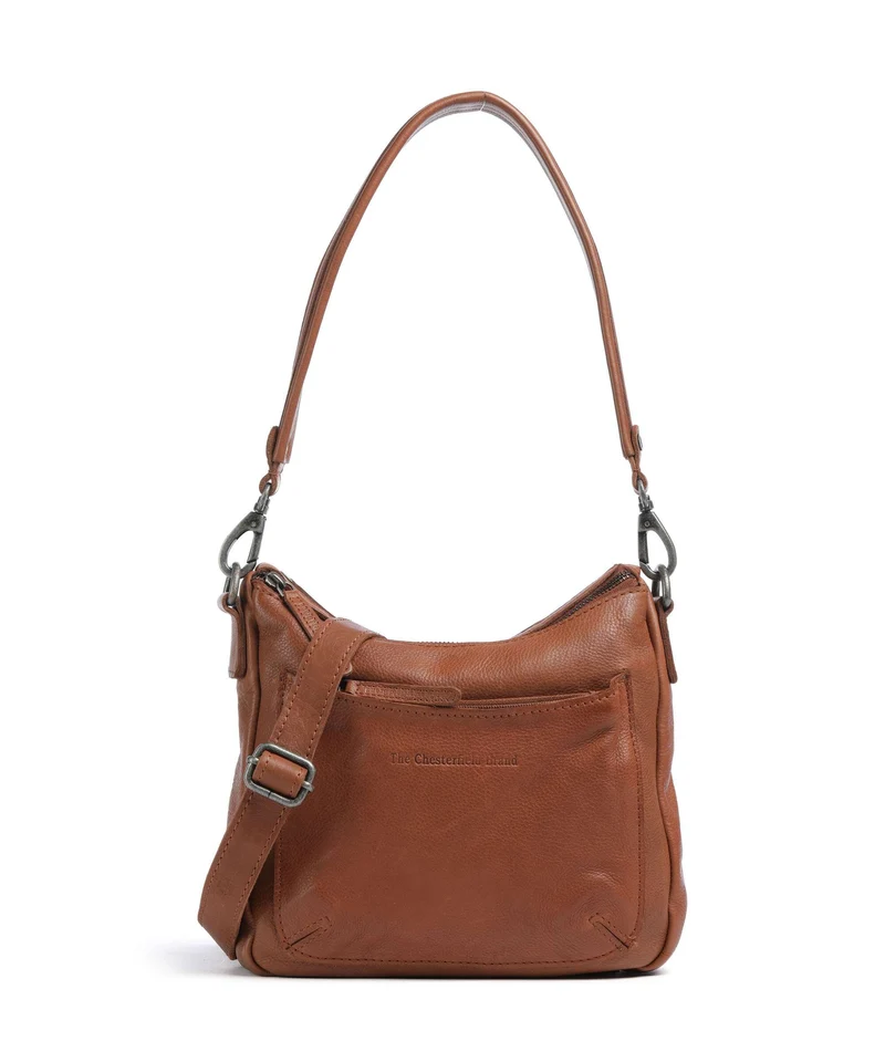 The Chesterfield Brand Washed Waxed Cow Caroline Sac bandoulière cognac