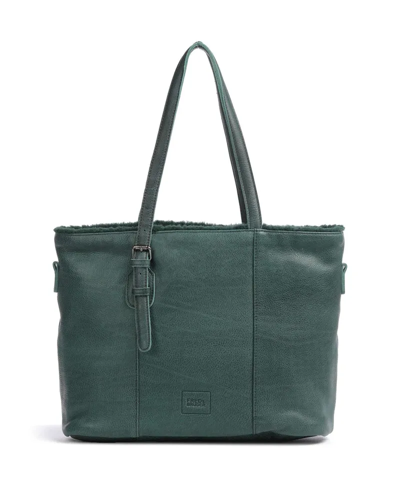 FredsBruder Inside Out Cabas petrol green