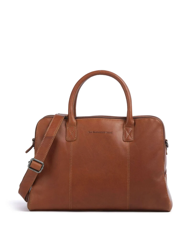The Chesterfield Brand Wax Pull Up Cow Layton Sac à main cognac