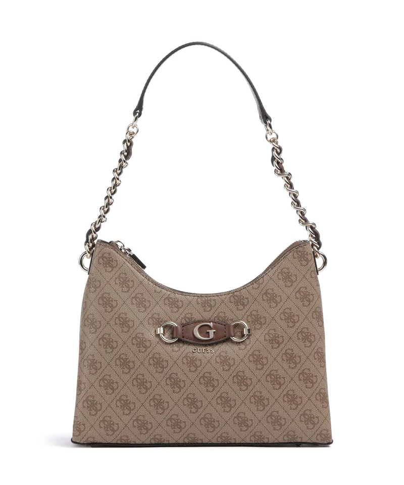 Guess Izzy Sac porté épaule latte logo/brown