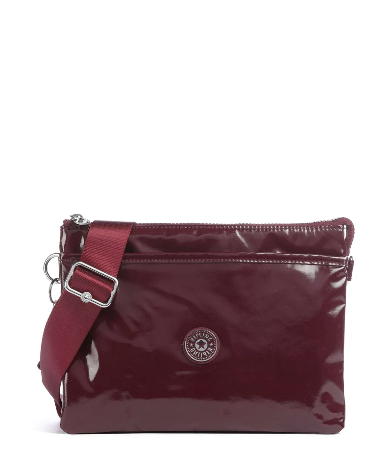Kipling Elevated Riri L Sac bandoulière high gloss wine