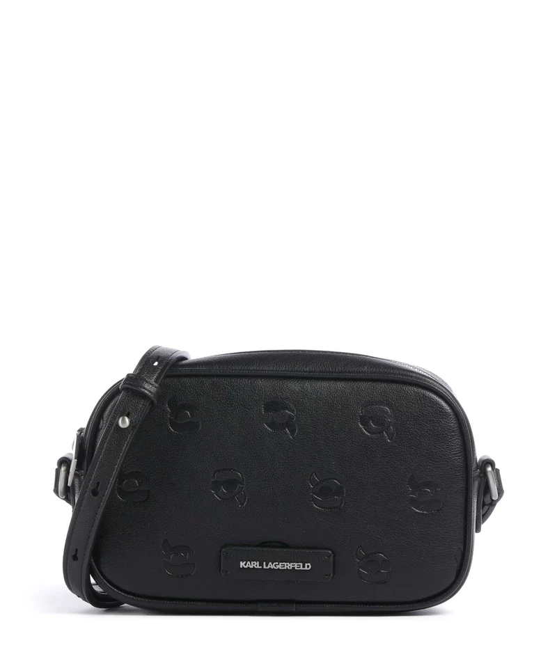 Karl Lagerfeld K/Ikon Monogram Sac bandoulière tonal black