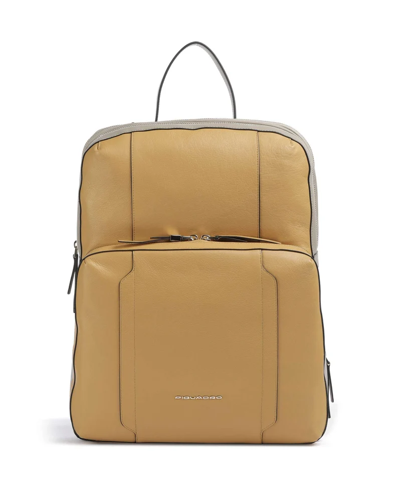 Piquadro Circle Sac à dos d'ordinateur yellow/beige