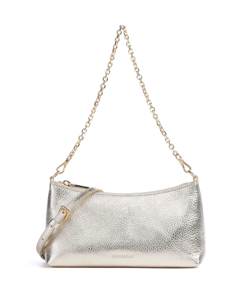 Coccinelle Aura Sac porté épaule pale gold