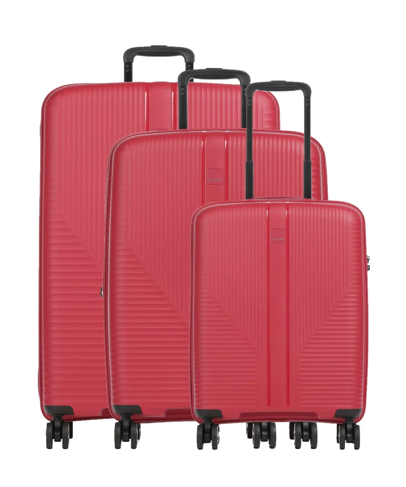 Travelite Air Stripe Set de valise (4 roues) red