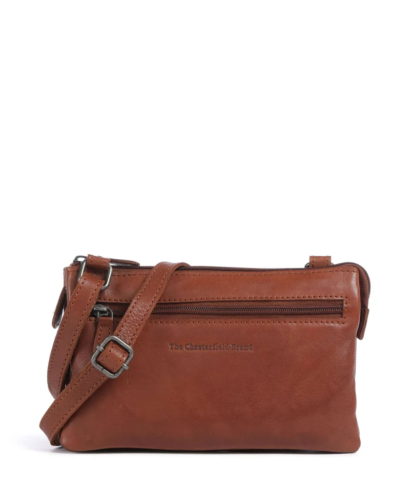 The Chesterfield Brand Washed Waxed Cow Osaka Sac bandoulière cognac
