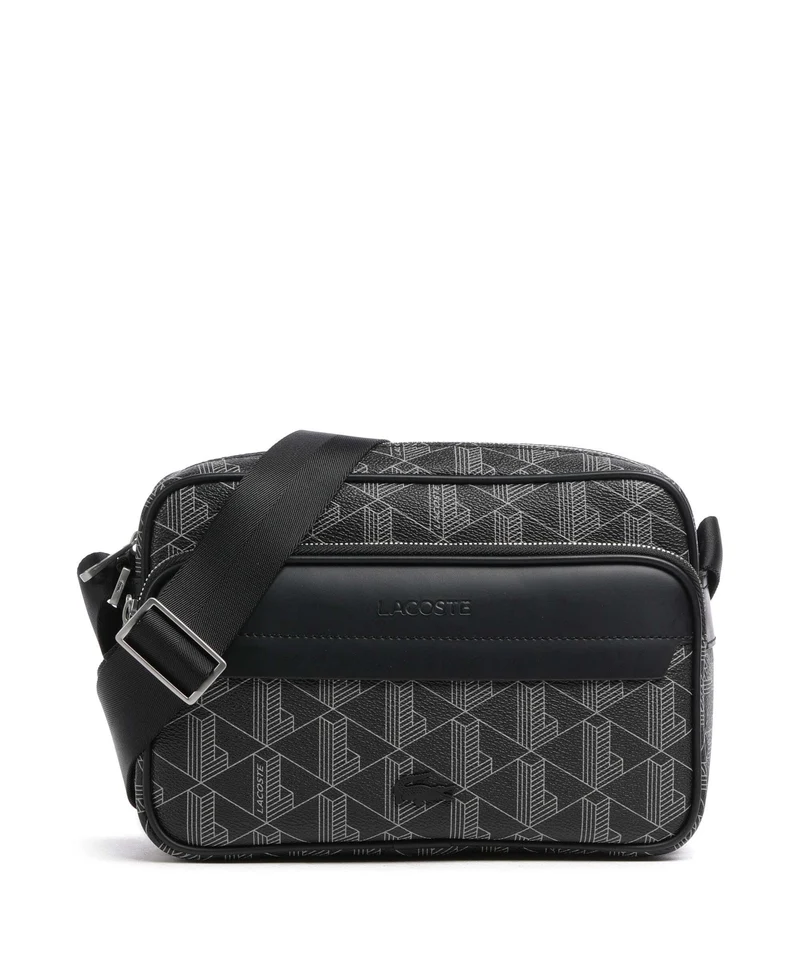 Lacoste The Blend Sac bandoulière monogram noir/gris
