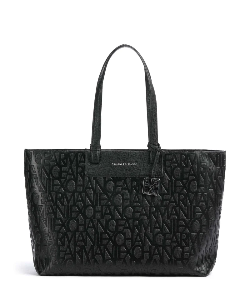 Armani Exchange Liz Monogram L Cabas black