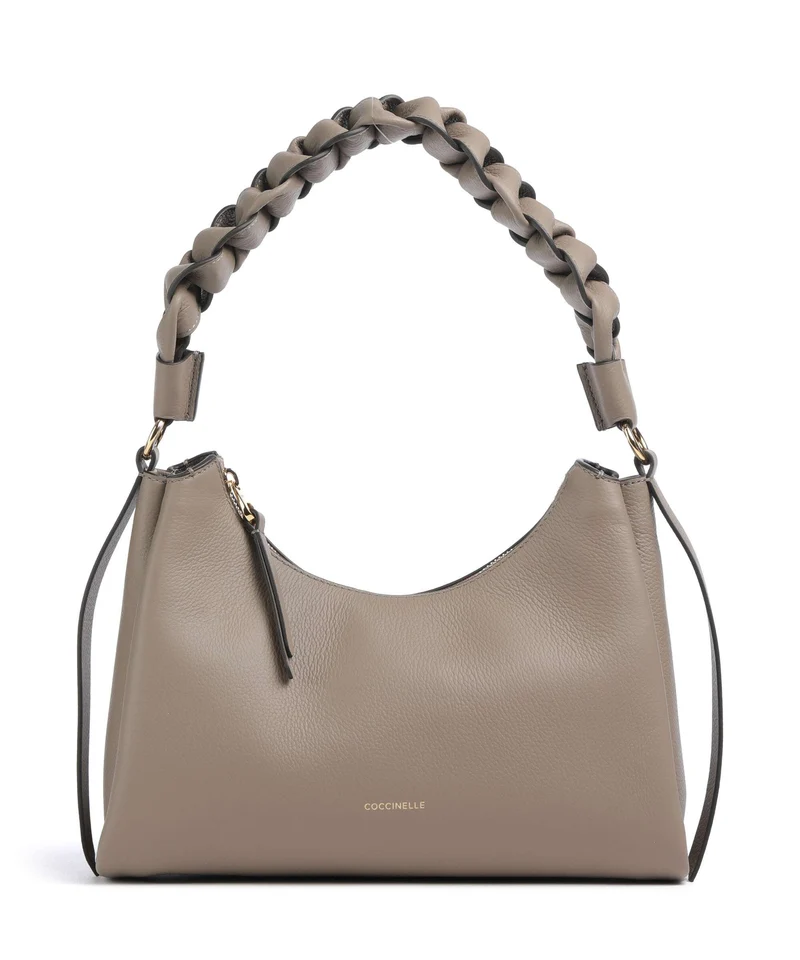 Coccinelle Boheme Grana Double Sac porté épaule warm taupe/rosette