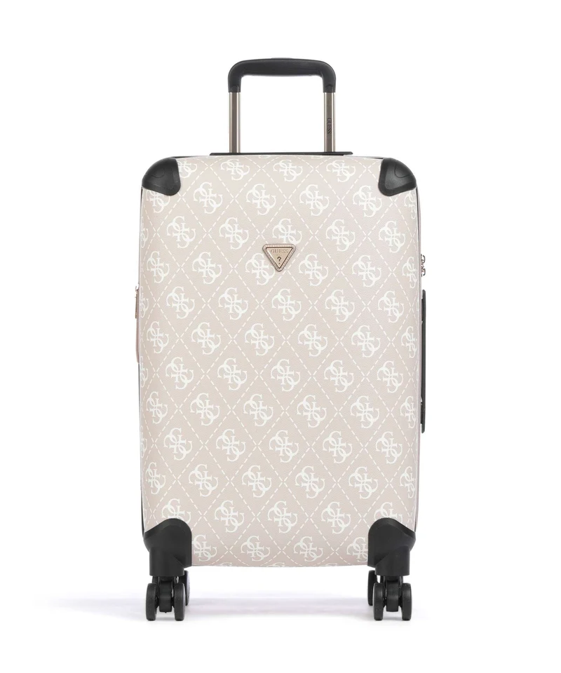 Guess Berta Maxi 4G Valise 4 roues sand logo