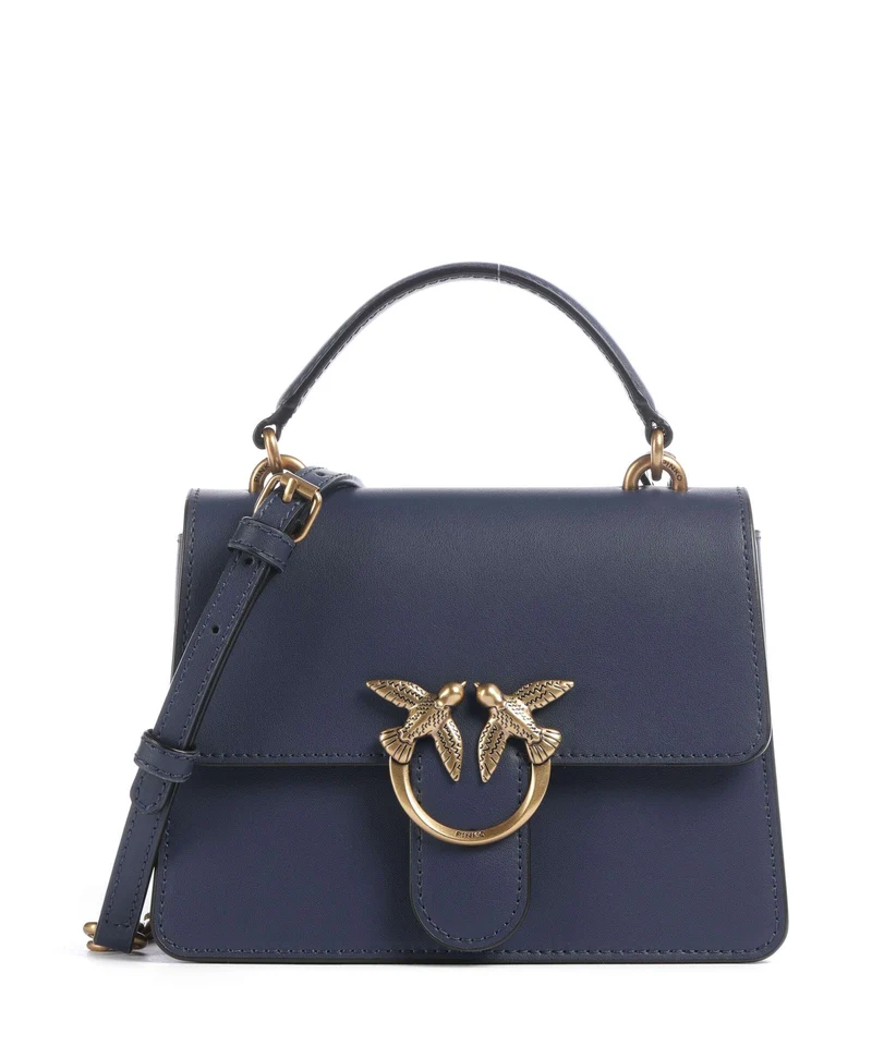 Pinko Love One Mini Sac à main blu indaco ombroso/antique gold