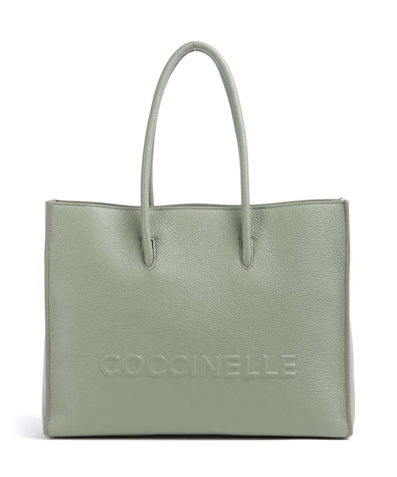 Coccinelle Myrtha Maxi Logo Cabas greenery